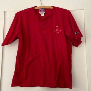Red Sox ⚾️ Short—sleeve Henley-style shirt. Size SP